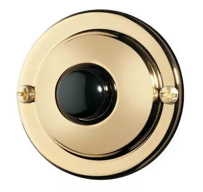 NuTone  PB67PB Polished Brass Push Button Doorbell   Classic Style Vintage Look • $8.45