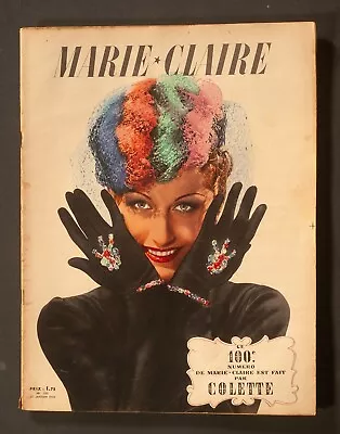 'marie-claire' French Vintage Magazine Birthday Issue 27 January 1939 • $18.05