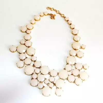 J.Crew Statement Necklace Cascading Opal Stones & Gold Chain • $45