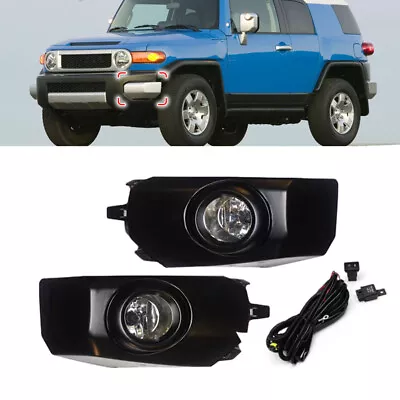 1 Set LED Fog Light Daytime Running Light Black For Toyota FJ Cruiser 2007-2017 • $160