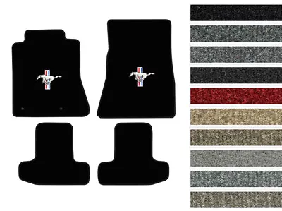 New! 2015-2023 Ford Mustang CARPET Floor Mats W/ Embroidered Pony Logo 4pc Color • $147.50