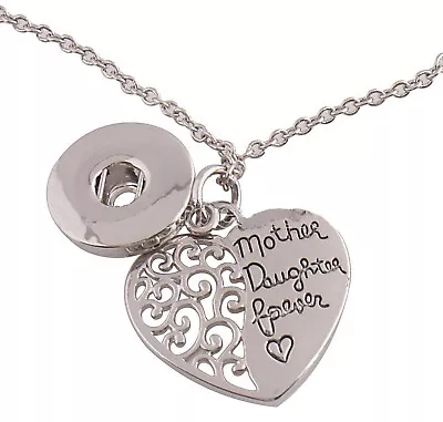 Mother Daughter Forever Heart 18-20mm Snap Charm Necklace For Ginger Snaps • $16.95