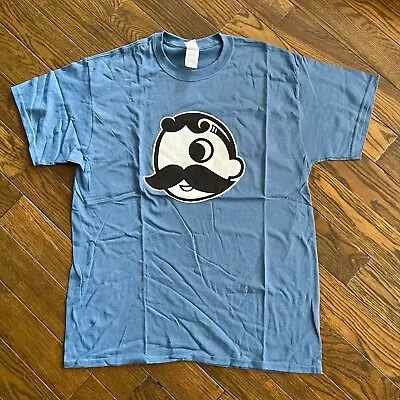 NEW National Bohemian Natty Boh Head Logo Blue Cotton T-Shirt Size L • $19.99