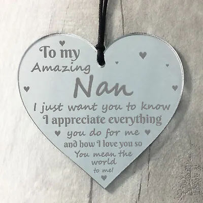 Nan Gift Poem Engraved Heart Birthday Gift From Grandchildren Grandparent Gifts • £4.99