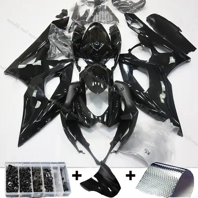 Glossy Black Complete Injection Fairing Kit For 05-06 Suzuki GSXR 1000 W/ Bolts • $359.52