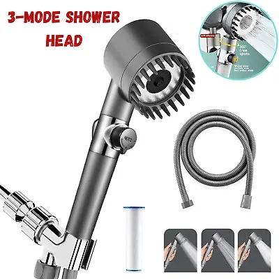 Massage And Skin Beauty Multifunctional Shower Head 3-mode Handheld Shower Head • £6.77