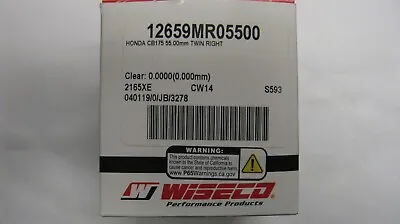 $199.99 • Buy Wiseco Piston Kit, Honda CB160, CB175, AHRMA, 55mm RS Big Bore Kit,12659MR05500