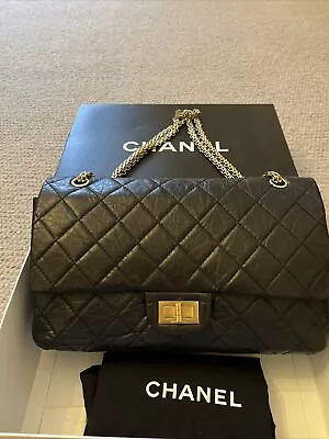 Chanel 2.55 Reissue Size 227 Jumbo Black Double Flap Bag • £2650