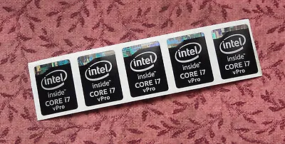 Lot Of 5 Intel Core I7 VPro Black Stickers 15.5 X 21mm Haswell Extreme Badges • $5.99