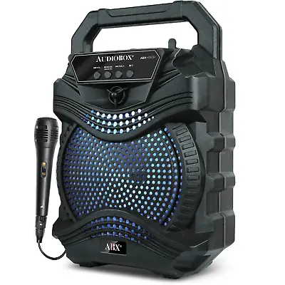 Audiobox ABX-650R 6.5  Portable Karaoke Party Speaker With Microphone & Lights • $18.99