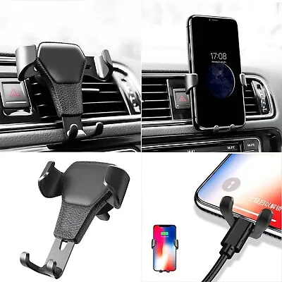 Universal Mobile Car Phone Holder Air Vent Gravity Design Mount Cradle Stand • £4.09
