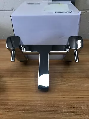 £19 • Buy Modern Bathroom Square Bath Filler Mixer Tap Brass Deck Mounted Lever Handles Ch