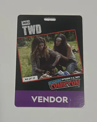 NYC New York COMIC CON 2019 Walking Dead Vendor Credentials Passes Lanyard Pass • $29.95