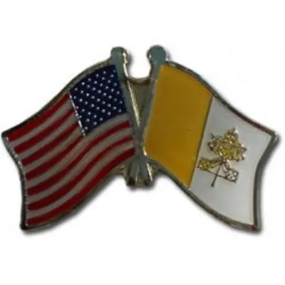 USA American Vatican City Friendship Flag Bike Motorcycle Hat Cap Lapel Pin  • $6.88