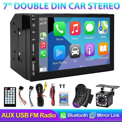 Universal 7  Touch Screen Double 2 Din Car Stereo Head Unit Radio GPS Nav Camera • $72.95