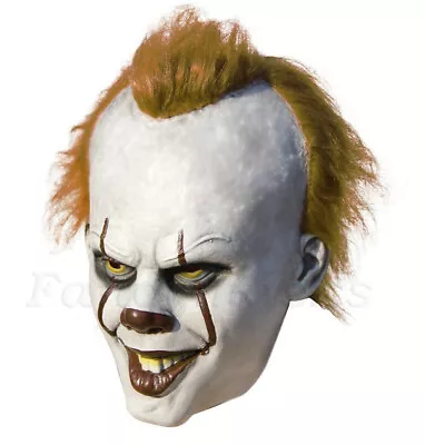 Pennywise IT Clown Mask Deluxe Latex Over Head Halloween Horror Clown Mask • £8.99