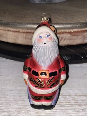 $29.99 • Buy Vintage Vaillancourt Folk Art Ornament  SANTA WITH BELL   1997