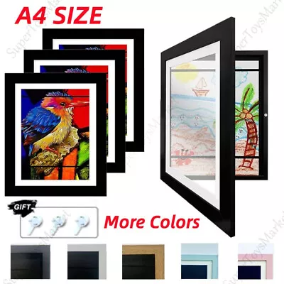 1-3X Magnetic Kids Art Display Frame Changeable A4 Photo Picture Drawing Storage • $17.98