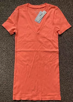 J. Crew T-Shirt Womens Perfect Fit XS Small Orange Short Sleeve • $9.99