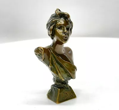 Emmanuel Villanis (1858 - 1914) Antique French Bronze Sculpture Buste  IDA  • $379