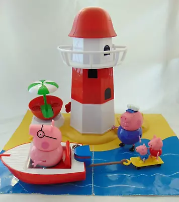 Peppa Pig Beach Lighthouse Mega Set With 4 Figures • £18.99