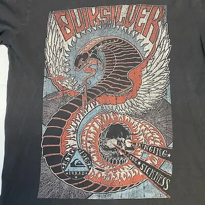 Vintage Quiksilver Cobra T-shirt Black & Red  Logo “Bringing The Sickness” Sz M • $24.95