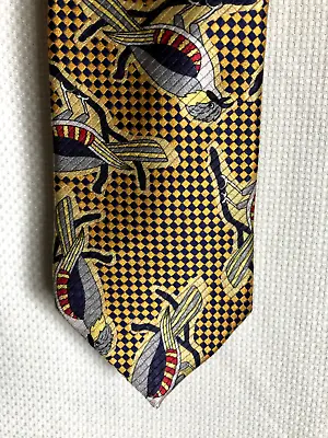 Exquisite Memphis Milano Tie N. Du Pasquier 4x56 Inches Bird Design • $94.50