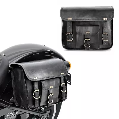 Saddlebags Pair For Moto Guzzi V7 III Racer / Stone SV2 6L Blk • $179.99