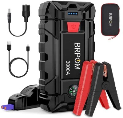 $109.99 • Buy 3000A Car Jump Starter 12V USB Booster Battery 26800mah Charger Power Bank Pack