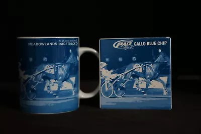 Meadowlands Pace Race Horse Mug & Coaster Set GALLO BLUE CHIP (blue) NEW • $9.99