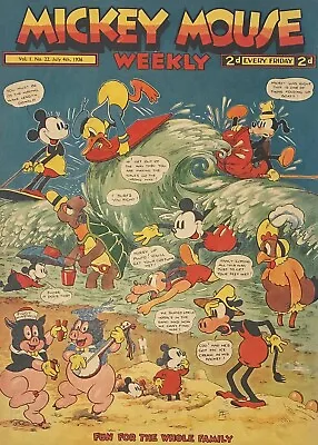 Original Micky Mouse Weekly Vol. 1 No. 22 July 4th 1936 • $175