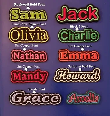 £3.65 • Buy Personalised Embroidered Name Patch Badge Sew On Iron On