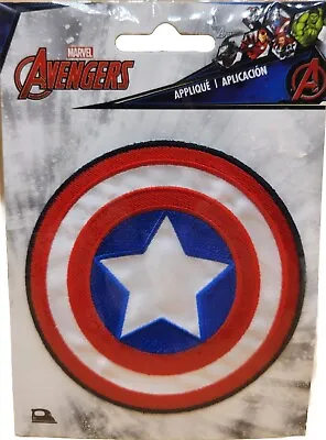 Official Marvel Comics Avengers CAPTAIN AMERICA SHIELD Iron On Patch 3.5  NEW • $6.85