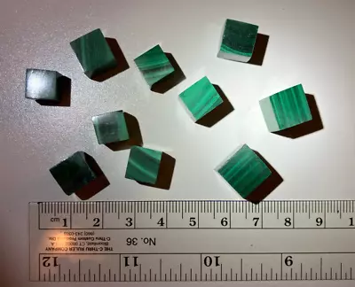 Tiny Polished Malachite Cubes From Congo 37g • $5