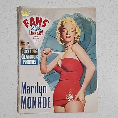FANS' STAR LIBRARY No.18 - Vintage Book Magazine 1959 MARILYN MONROE • $42.49