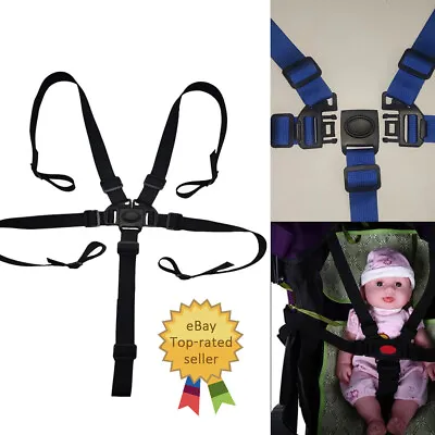 Baby Kids Harness Pram 5 Point Safety Strap Safe Belt Stroller High Chair Car • $12.99