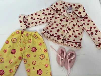 My Twinn Doll Clothes Lot - Pajama Top Pajama Bottom Pink Booties • $6.99