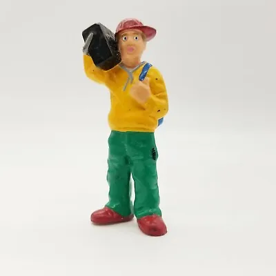 Vintage Bullyland Figurine Boombox Hat Rubber Boy  Germany Hand Painted  • $13.49