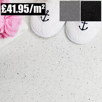 Lightburst Sparkly Real Quartz - White Grey Black Polished Wall & Floor Tiles • £41.95