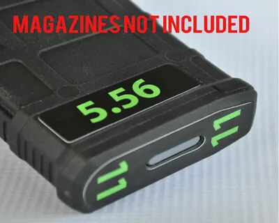 5.56 MAG STICKERS Fits MAGPUL PMAG 30 GEN M3 MAGS LIME NUMBERS 7-12 • $11.50