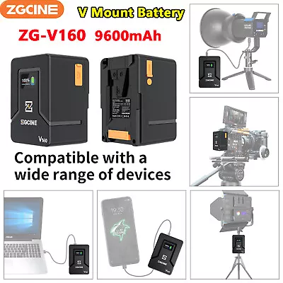 $149 • Buy ZGCINE ZG-V160 V-Mount Battery 14.8V 9600mAh V-Lock Rechargeable Li-ion Battery