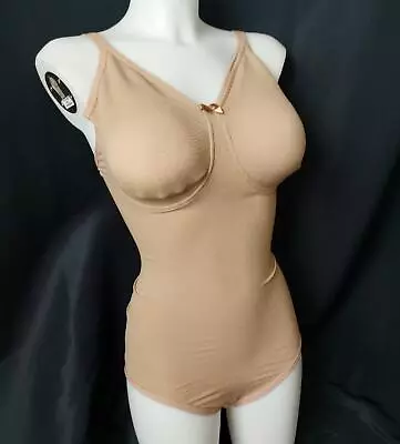 SLIMMING Seamless Beige BODY WRAP BRIEFER SHAPER GIRDLE -sz 1X / 40 C • $41.10