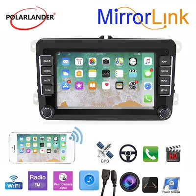 2 Din 7  Android 9.1 Car Stereo Radio GPS MP5 Player Carplay Touchscreen For VW • $81.55