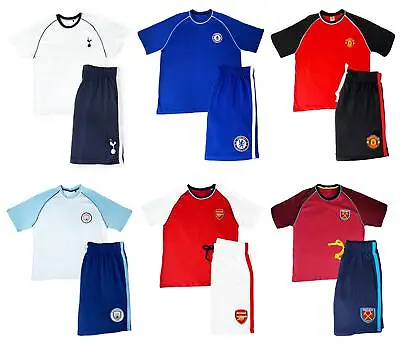 Football Pyjamas Mens 100% Jersey Cotton Short Sleeve Shorts FC Pyjama Set  • £14.99