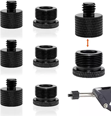 8Pcs Mic Stand Adapter，3/8 To 5/8 Microphone Adapter For Camera Screw Monitor Mi • $23.99