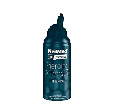 NeilMed Piercing Aftercare Fine Mist 75ml Body Piercing /Saline Spray Wound Wash • £9.49