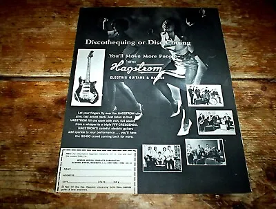 HAGSTROM Electric GUITARS Rare VINTAGE ( 8  X 10  ) 1966 U.S. Magazine Ad NM- • $19.95