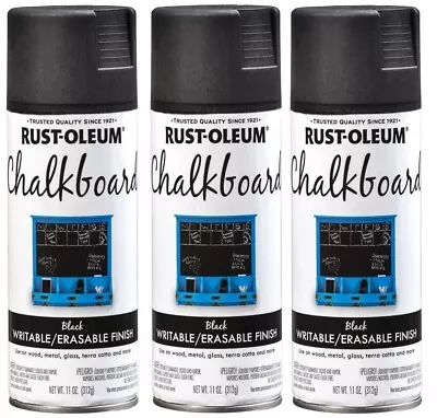 3~ Rust-Oleum Specialty Black Chalkboard Paint 11 Oz. Multi-Surface Flat Finish • $37.99