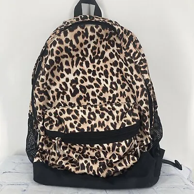 Victoria's Secret PINK Leopard Cheetah Print Full Size School Laptop Backpack • $36