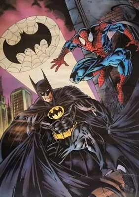 SEALED Vintage Spider-Man Batman Poster Marvel DC Comics 1995 #202 MINTY • $40